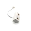 2-Way RJ11 Telephone Plug to RJ11 Socket Adapter and Splitter