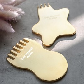 Elsa Pure Gold-Plated Gua Sha Massager for Circulation Gold Gua Sha Bear Paw (1pc) 4ea