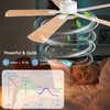 FUMLTP 52 inch Modern White Ceiling Fans with Lights APP/Remote