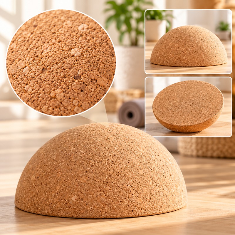 Cork Balance Dome for Yoga & Pilates – Natural Textured