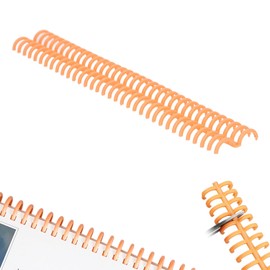 Tissting Pack of 10 Binding Combs 34 Ring 15 mm Orange Plastic Binding Combs Wear-resistant Stationery Bobbins Comb Binder Set Binding Strips for A4 Documents Notebooks