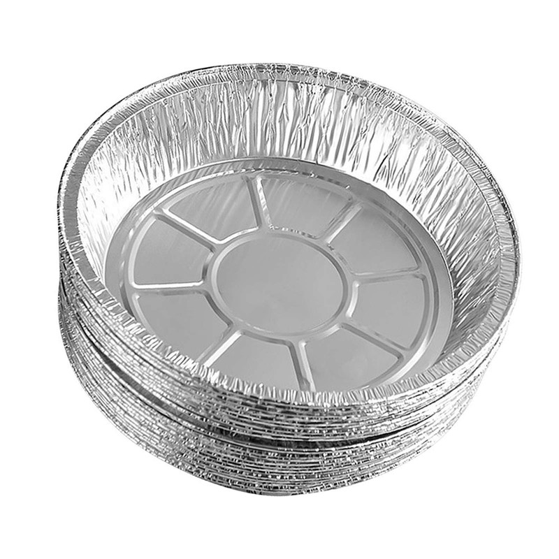 50PCS 9 Inch Disposable Aluminum Foil Plates Round Tin Foil