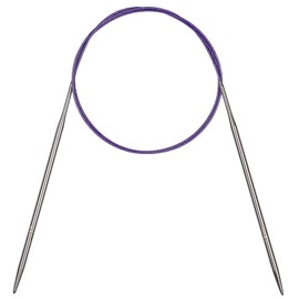 Coopay Circular Knitting Needles 100 cm, 4.5 mm Knitting Needles, Stainless Steel Circular Knitting Needles with Flexible Cable, Robust Round Knitting Needles for Blankets Knitting & Large Projects