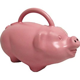 Pig Watering Can, Pink, 1.75 Gallons