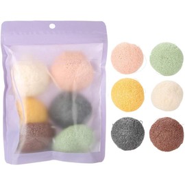 Juego de esponjas de konjac, una maravilla para la limpieza facial, aptas para rostro y cuerpo, que limpian la cara de forma y eficaz. 6 piezas por paquete.