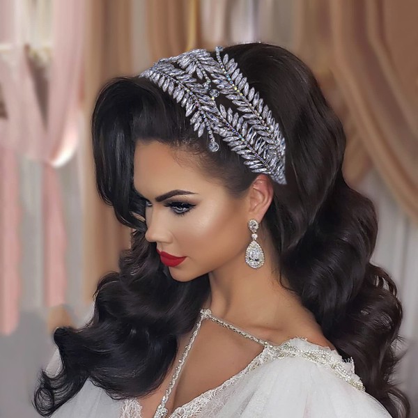 TFANUO Rhinestone Headpiece Wedding Bridal Bridesmaids Handmade Hair Accessories