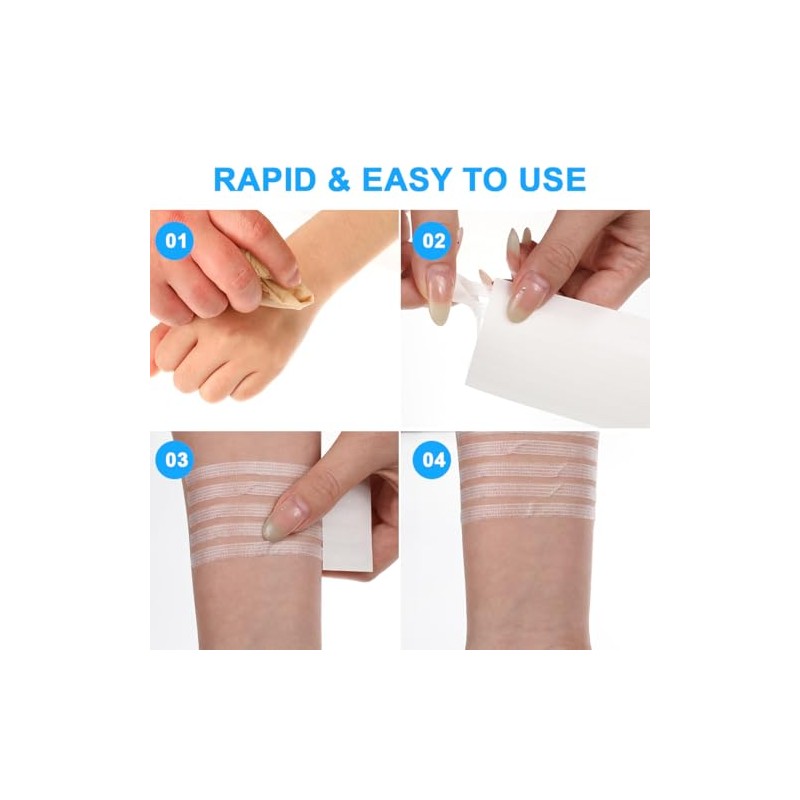Wound Closure Strips, Pack of 50, Staple Plaster Strips, Skin