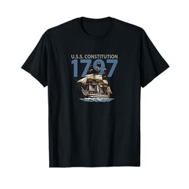 VINTAGE 1794 USS CONSTITUTION WARSHIP, IRONSIDES T-Shirt