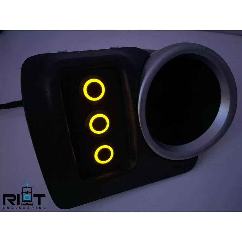 Riot Engineering 370Z Button Panel - 19mm 3 Buttons -