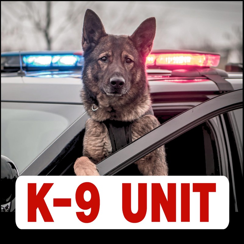 K-9 Unit Reflective Decals and Magnets