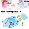 Kids Baking Knife Set Paring Knife Cutting Board Potato Chipper