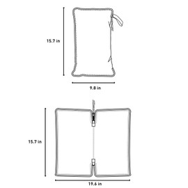 ULTAC Wet Bags for Swimsuit with Embedded Towel in Lining.Waterproof Washable Travel Bags with Handle Zippered Oxford Cloth Wet Dry Sack Bag Beach Pool Gym Bag & Wet Clothes for Baby（Blue）