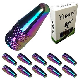 Yuauy 10 Pcs Fantasy Colorful MTB Presta Bike Bicycle Road Racing Coloured Metal Anodized Machined Aluminum Alloy Tire French Style Valve Cap Dust Covers