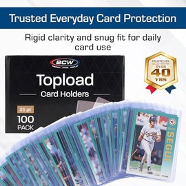 BCW 3x4 Portadores de Tarjetas de Carga Superior Estándar | Paquete de 200 | Cargadores Superiores para Tarjetas | Protector de Tarjetas Rígido | Se A