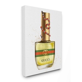 Stupell Industries Makeup Nail Polish Yellow Gold Snake Fashion, Design by Artist Ziwei Li Wall Art, 16 x 20, Canvas