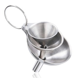 Stainless Steel Funnel 3 Pcs, Food Grade Funnels for Kitchen Use, Small Funnels for Filling Wine, Bottles, Juice, Oil, Seasoning