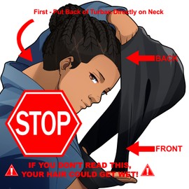 SWIG Swim Turban - Chic Dashiki Kente, Waterproof Non-Slip Snug, Easy Grab n You Go, Chlorine Saltwater UV Defense, Natural Hair Protection Cap & Bonus Waterproof Travel Tote Beach Bag w/Strap Buckle