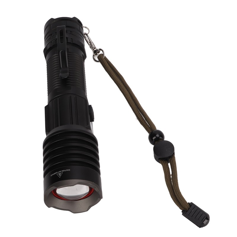 LED Flashlight USB Charging IPX4 Waterproof Aluminium Alloy Intelligent Digital