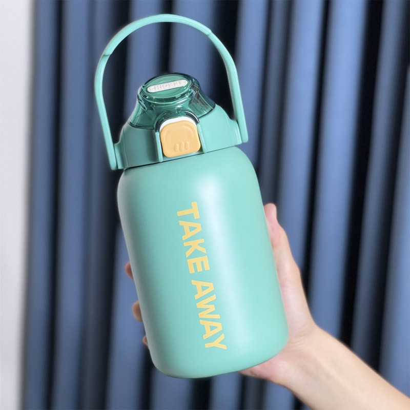 850ml Insulated Water Bottle Large Capacity with Bounce Cap Straw