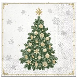 Unbranded Christmas Paper Lunch Napkins FROSTY TREE 20pcs Decoupage Craft Napkins