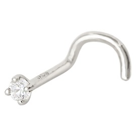 Jewelry Avalanche Diamond Nose Screw Nose Stud 14K Gold 20G Nose Stud 1.5mm-2.5mm Unisex Cork-screw Diamond Nose Stud, Metal, diamond