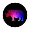 Rhino Geometric Blue Purple Red Pattern on Black - Rhino
