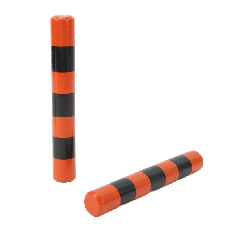 1 Pair Rhythm Sticks Wooden Case Iron Beads Sand Stick