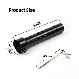 VZU 2Pcs Universal Motorcycle Exhaust Baffle Muffler Insert, DB Killer Silencer, Quiet Motorbike Exhaust Insert for Motorbike Motorcycles-Black