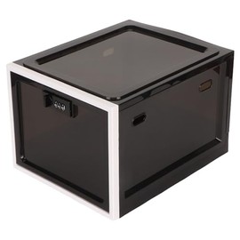 Caja de bloqueo transparente, caja de bloqueo Clear Food Storage Recipe Case con bloqueo de combinación de 3 dígitos para alimentos Teléfono Pableta E