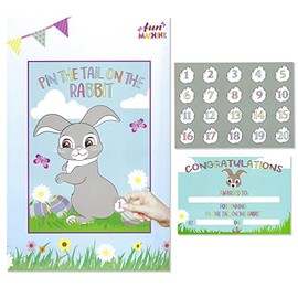 Robelli Easter Time Stick the Tail on the Bunny Kids Game