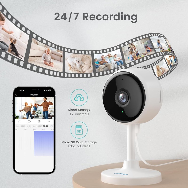 Little elf Camera 2 Pack, Litokam 2K Indoor Security Camera