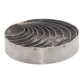 La Sol Imports Concha Cutter Mexican Bread Tool Cortador de Conchas para Pan, 2.5 Inches Diameter 0.9 Inches Height Two Sided Stainless Steel (2.5 Inches)