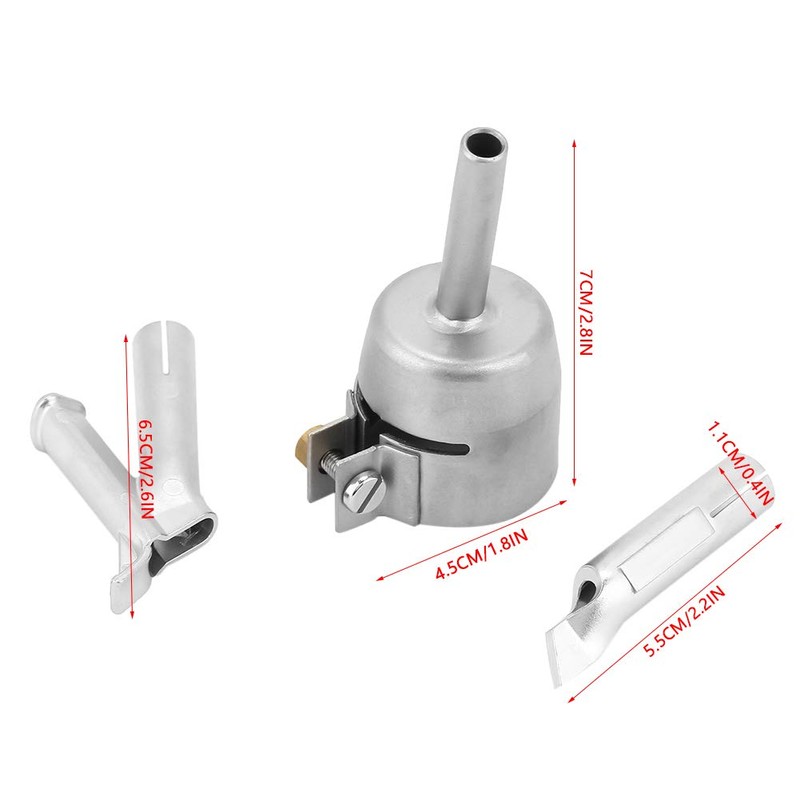 3pcs 5mm Speed Welding Nozzle Replacement Titanium Alloy Hot Air