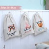 Papierdrachen 3 Linen Bags with Embroidery - Easter Packaging Gift