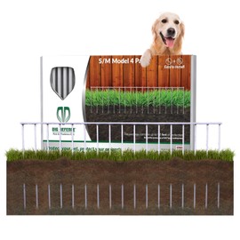 Dig Defence Original Animal Barrier Fence - Small/Medium Decorative Garden Fence, Outdoor No Dig Fence for Dogs and Rabbits, Yard and Patio - 32”(L) x 8”(H), 4 Pack