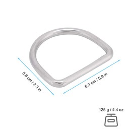 equlup Diving D-Ring, 3 Pieces D-Ring Carabiner Clip, Stainless Steel D-Ring Weight Belt, Aluminium Material, Safety Hooks, Webbing, Accessories for Climbing, Diving (Size)