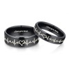 Global Jewelry Heartbeat Rings for Couples I Love You More