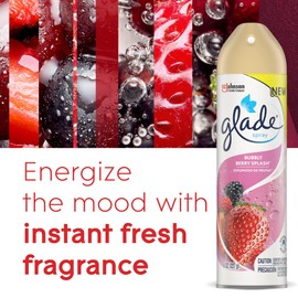 Glade Air Freshener, Room Spray, Bubbly Berry Splash, 8 Oz, 12 Count