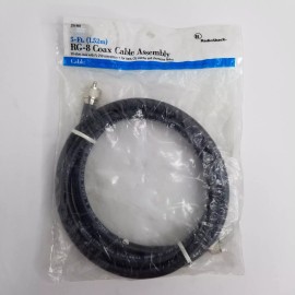 RadioShack Radio Shack RG-8 Coax Cable Assembly 5' 278-969 Tandy Wire & Cable 13 AWG 50 ohm