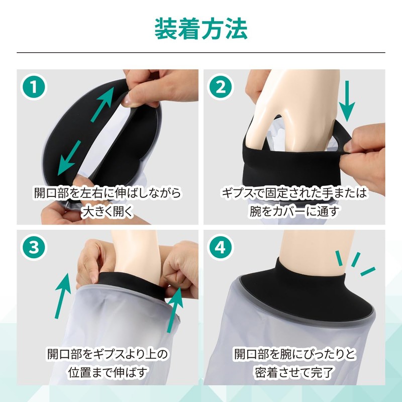 CENBIG Guipure Cover, Bandage Cover, Shower Cover, Wrist, Arm, Waterproof,