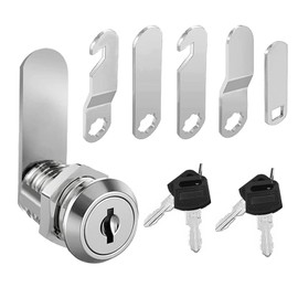 qingmeng Letter Box Lock 20 mm with 5 Different Lock Plates, Letter Box Lock 4 Keys, Letter Box Lock, Letter Box Lock for Cabinet Doors, Furniture