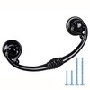 MuDuJia 10-Pack 2 1/2" Glossy Black Bail Drawer Pull Drop