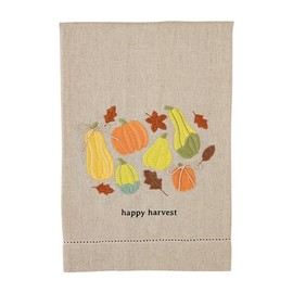 Mud Pie Hem Stitch Towel, Harvest, 21" x 14"