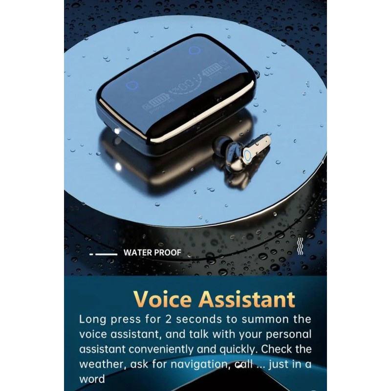 Wireless Headphones, LED Power Display Earbuds, Bluetooth Wireless Earbuds