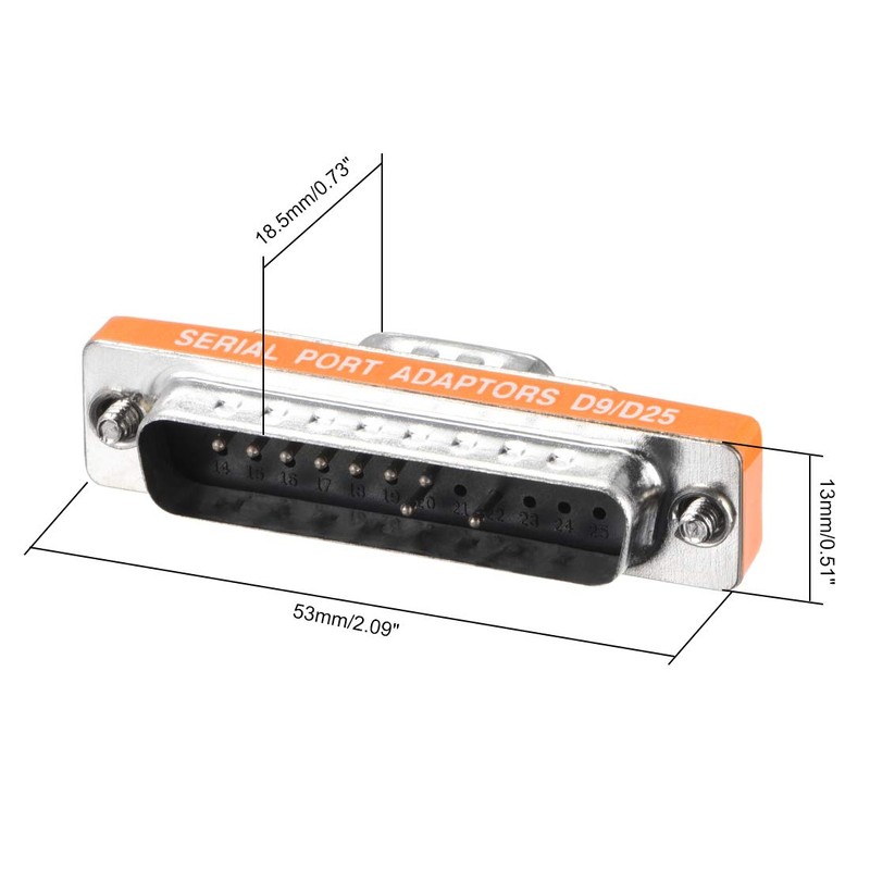 sourcing map Gender Changer 18 Pin DB25 Male to DB9