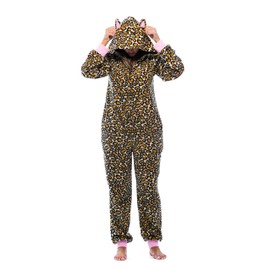 Just Love Adult Onesie With Animal Prints/Pajamas,Cheetah,X-Small