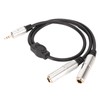 3.5mm to Dual 6.35mm Cable Male to Dual Female Plug