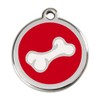 Red Dingo Stainless Steel with Enamel Pet I.D. Tag -