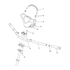 Polaris Snowmobile Handlebar Cover Slide, Gloss Black, Genuine OEM Part 5433160-070, Qty 1