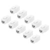 sourcing map 10 Pack Cat 6A Ethernet Coupler, RJ45 Cat6A